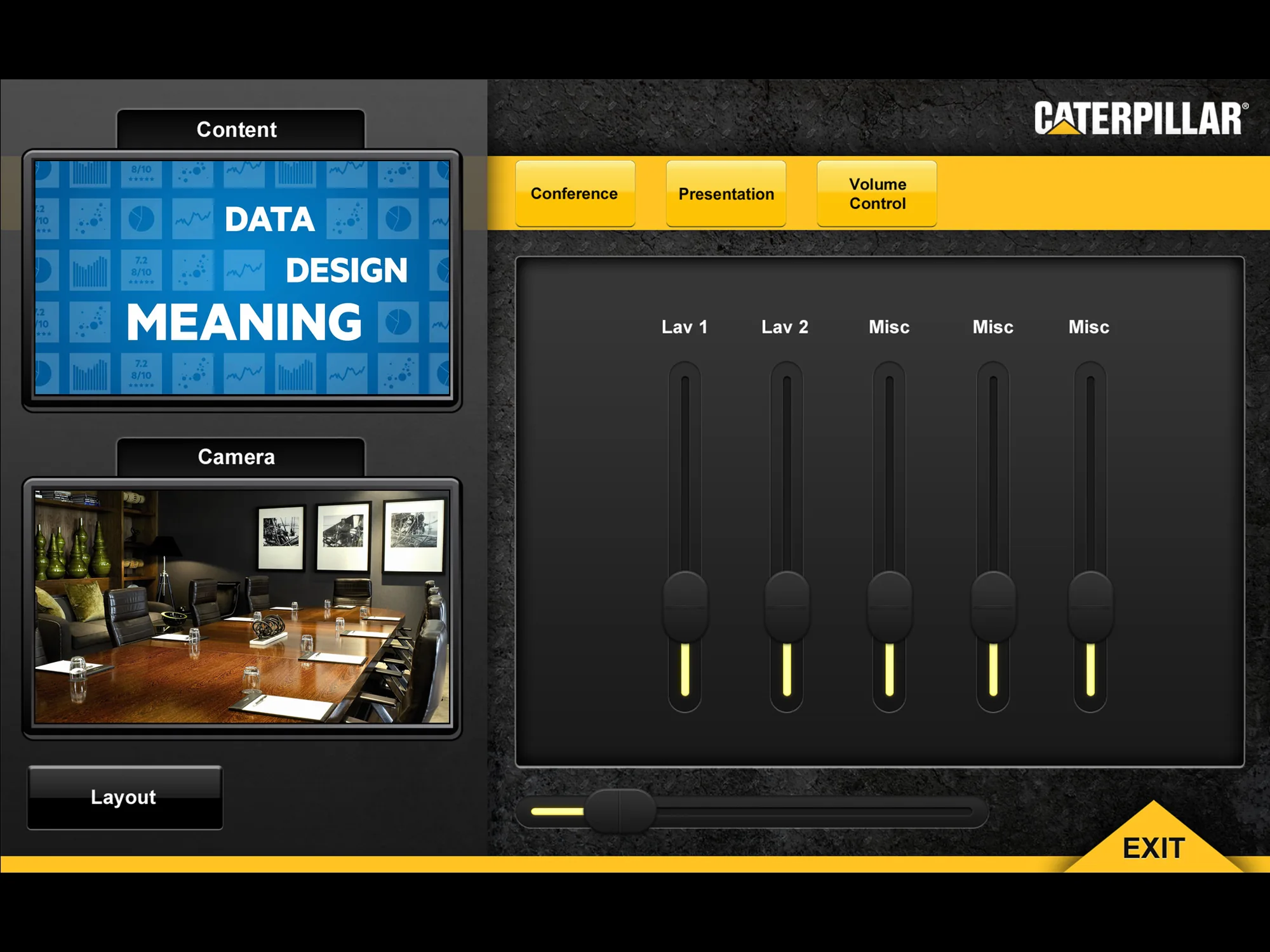 caterpillar ui sliders